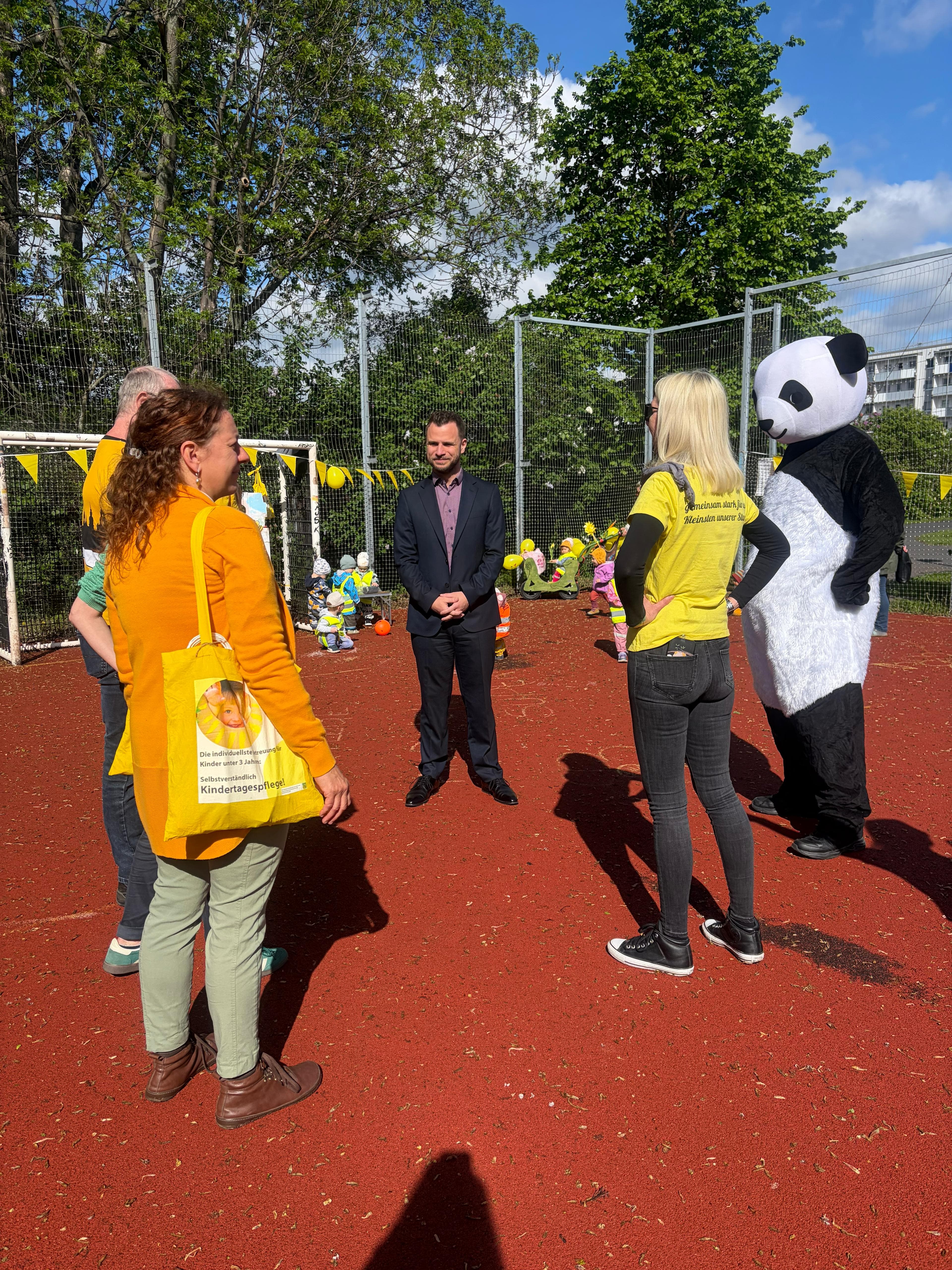 Aktion am Bolzplatz in Löbtau